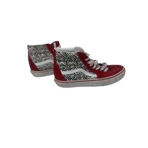 Vans High Top Sneakers Skate Shoes, RED!! Size Men  7 Women 8.5, Off The Wal